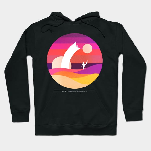 Minimalist Arrakis, Neon Hoodie by Dream Artworks